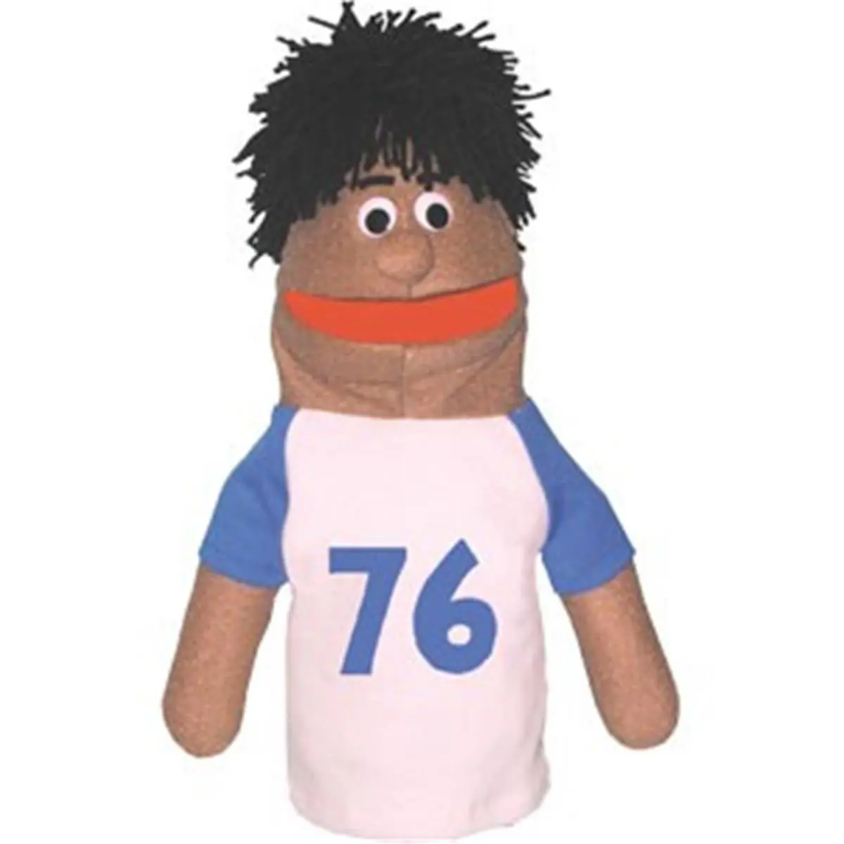 212 MAIN Artificial Washable Fabric Half-Body African-American Boy Puppet Cat Toy, Model 300A, 18 in Pet Supply Accessory