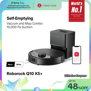 [SaleLink] Roborock Q10 X5+ Robot Vacuum and Mop, Self-Emptying, 10,000Pa Suction, Hands-Free Cleaning for up to 7 Weeks, Obstacle Avoidance, LiDAR Navigation, No-Go Zones #TikTokShopSpringGlowUp #NewDropsForYou