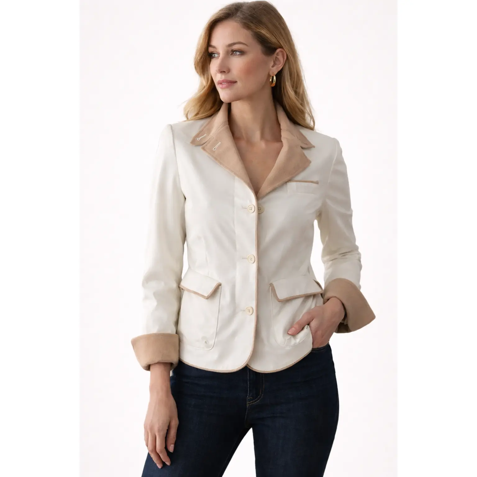 Loro Piana Cream Cashmere Jacket – IT 40 (Small)