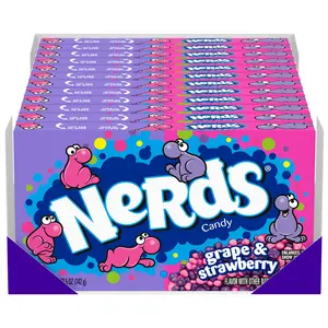 Nerds Candy, Grape & Strawberry Flavor, 5 Ounce Movie Theater Candy Boxes (Pack of 12)