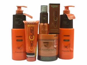 DOMANEL - 5 STEP Chocolate Repair Kit - Shampoo, Leave-In Conditioner, Conditioner, Lotion, Mask - Hydrates, Revitalizes, Nourishes, Adds Shine and Elasticity