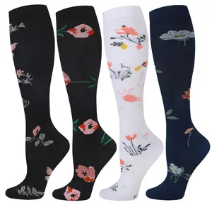 Compression Socks 4 Pairs For Men & Women(15-20mmhg) All-day Comfort,Reduces Tiredness / Soreness – Perfect For running, Gym, Travel, Office, And outdoor Activities
