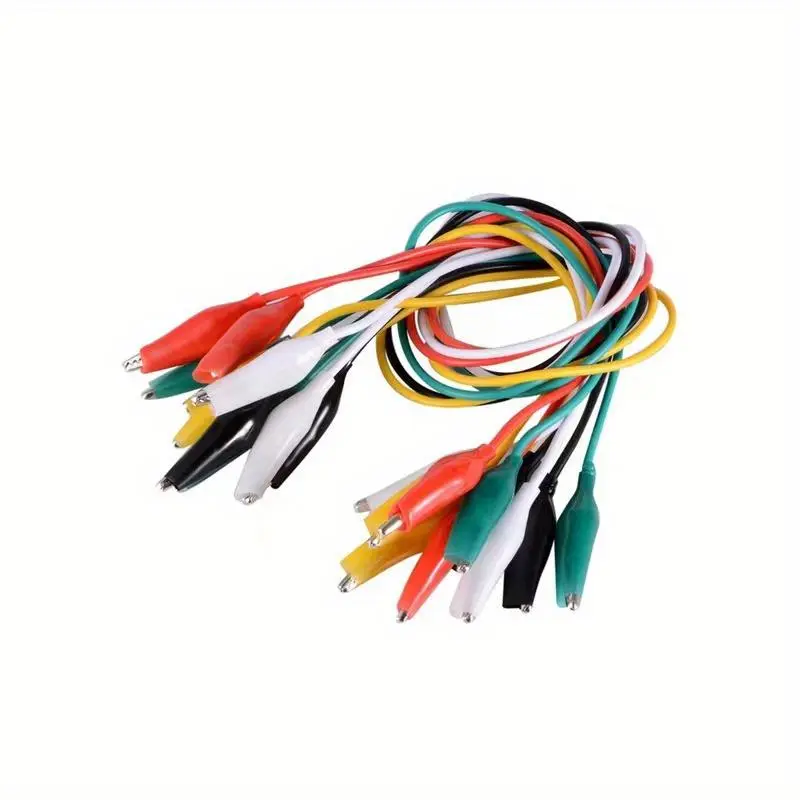 Alligator Clips, Double-headed Design Test Lead Alligator Clip, Repair Test Connection Cable Connector, Diagnostic Tool, 46cm/18.11in Small Battery Clip for Daily Repair, Reliable, Versatile Fit, Flexibility, Durability