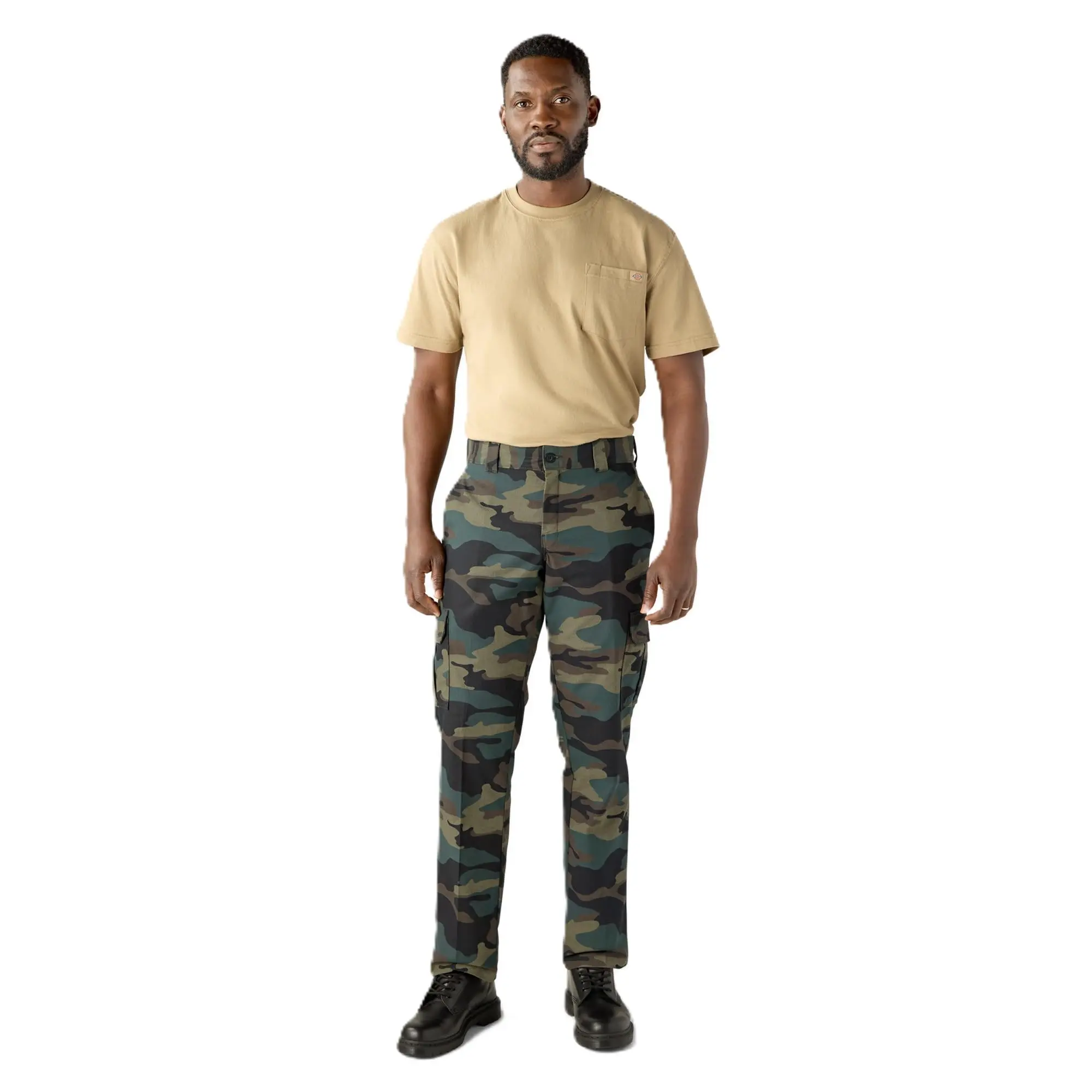 Dickies Menswear Men's Flex Fabric Regular Fit Multi-Pocket Cargo Trouser - Hunter Green Camouflage Pants