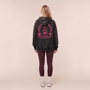 Heavy Duty Gold's Gym Oversize Washed Hoodie For Her, Gym Apparel, Workout Wear, Training Women's Top, For Her, Gym Women's Outfit