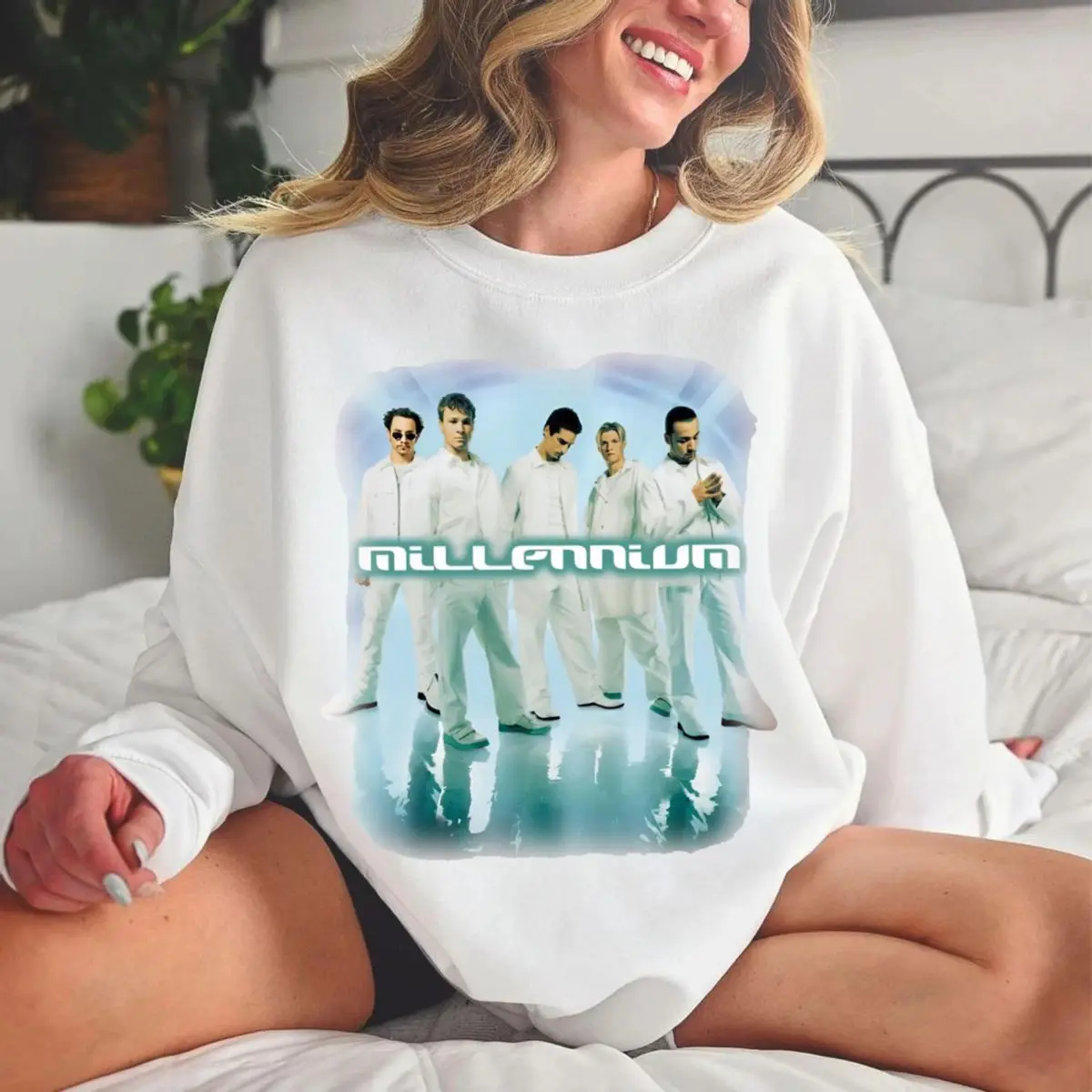 Backstreet Boys Millennium Tour White Unisex Sweatshirt, Backstreet Boys Retro Hoodie, Bsb Fan Gifts Tshirt, Unisex Sweater Pullover Tee