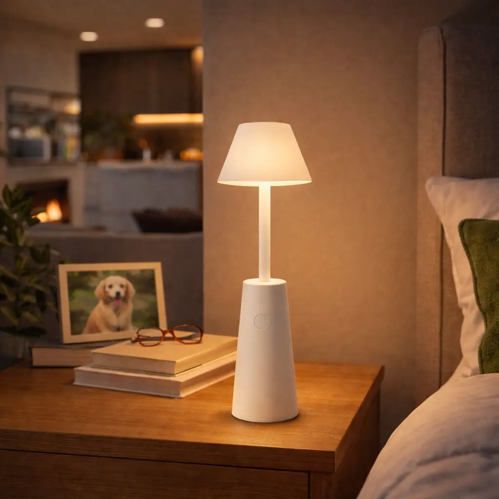 3in1 Portable LED Lamp - USB Rechargeable Portable Flashlights, Desk Light, Hanging Camping Lantern, Stepless Dimming, 3 Lighting Modes, Warm & White Light, Long Battery Life