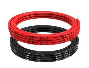 TUOFENG 14 AWG Wire Silicone Wire 30 Feet [15 ft Black and 15 ft Red] 14 Gauge Electrical Wire - Flexible Stranded Wire of Tinned Copper Wire