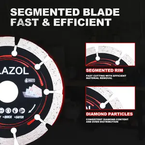 3pcs mixed package 4-1/2 inch diamond saw blades, for cutting stone, diamond cutting wheels, suitable for home DIY use and maintenance of materials such as marble, stone, granite, concrete, porcelain, ceramics, and tiles granite  blade
