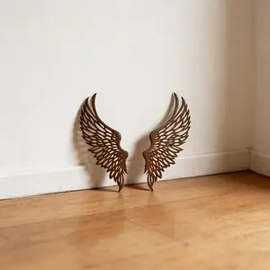 Rustic Angel Wings Metal Wall Decor, Decorative Artistic Elegant Angel Wing Shape, Ideal for Living Room, Church, Wedding, Outdoor Decoration, Durable Outdoor Use, Living Room Decorations