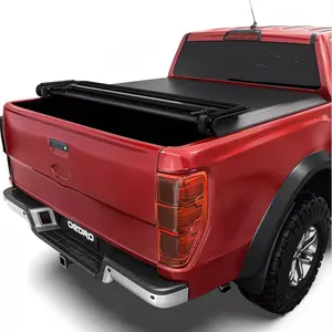 6.75 ft Soft Quad-fold Truck Bed Tonneau Cover Fits for Ford F250 F350 F-250 F-350 Superduty 1999-2016 with 6.75 ft Bed