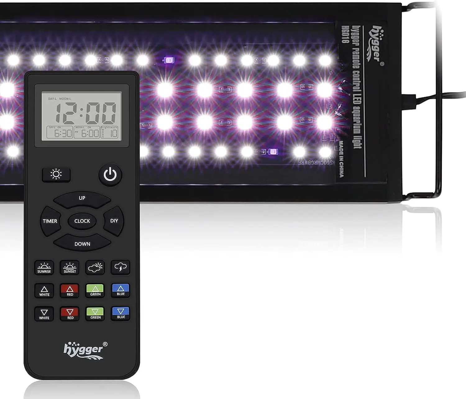 hygger Advanced Remote Control Aquarium Light Customizable Full Spectrum Fish Tank LED with DIY, Default & Weather Mode Freshwater Planted Tank
