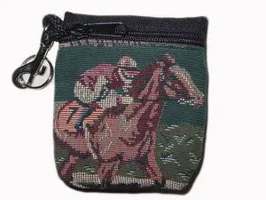 Churchill Downs Horse Racing Tapestry Belt Pack/Key Equestrian Handbag #LT002