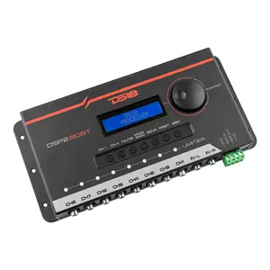 DS18 DS-DSP2.8DBT 2-Channel In & 8-Channel Out Digital Sound Processor, Automotive Audio Device with Bluetooth, LCD Screen, and Smartphone Compatibility