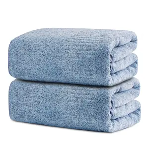SEISSO Large Bath Towels 35 x 63 Inches Super Absorbent & Lightweight Quick Drying Bamboo Viscose Towels, 2 Piece Oversized Bath Towel for Beach, Travel, Gym, Sauna, Camp, Pool
