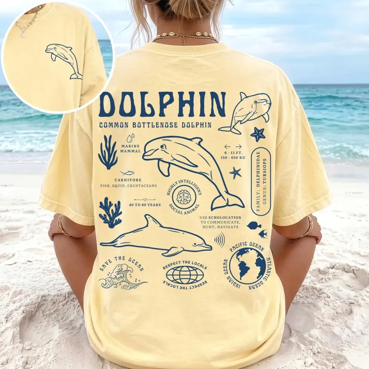 Dolphin T-Shirt, Marine Biology, Dolphin Lover Gift, Ocean Wildlife For Men And Women.