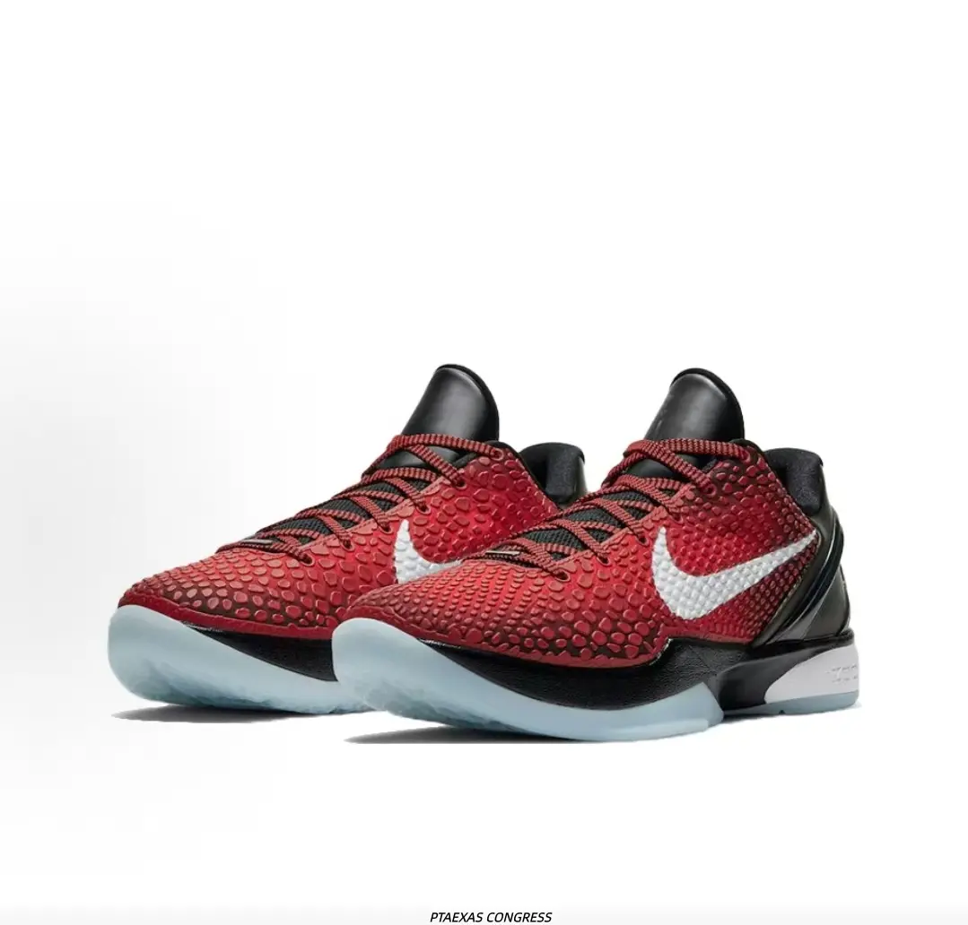 Red Textured Mesh Low Top Performance Basketball Sneakers With Clear Outsole