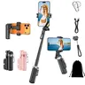 2026 New Upgraded 4-in-1 360° Angle Control Selfie Stick Tripod - 25in Max Extension, Wireless Bluetooth Remote, Smartphone/Mobile Holder, Tripod Light, Vlogging Kit, Travel Gadgets, Selfie Accessories for Parties