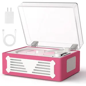 Portable CD Player with , HiFi Stereo Speakers, LCD Screen Display, Timer Function, USB Type-C Power - Desktop CD Boombox for  ()