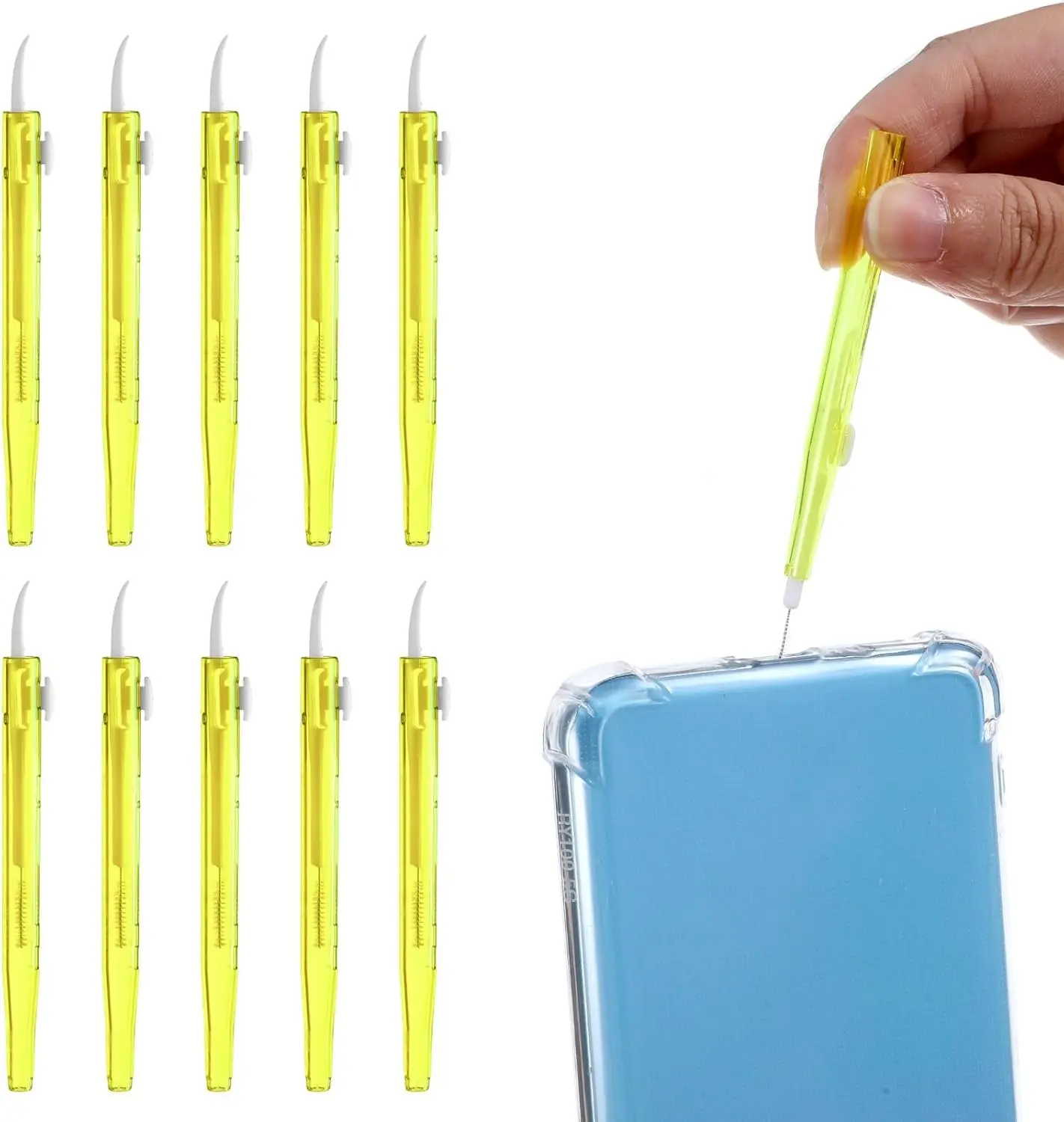 4 Pcs Phone Charge Port Cleaning Tool Kit Anti-Clogging Mini Brushes Cleaner Charging Port Cleaner Dual Side Multifunction Tools for Phone Camera Lens Speaker and Receiver