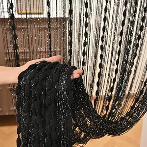 1pc Elegant Beaded Curtain, Fly Screen for Doors and Windows, 100x200cm Home Decor Accessory, Window Decorations Supplies, Stylish Room Divider
