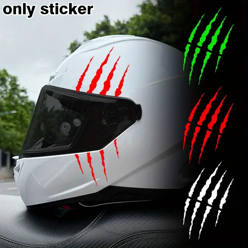 1 PC Ghost Claw Motorcycle Helmet Sticker, Motorcycle Stickers, Motorcycle Decoration, Waterproof, Suitable for Motorcycle Fuel Tanks, Electric Scooters, Modified Decorative Vinyl Decals, Perfect for Halloween and Christmas Gifts