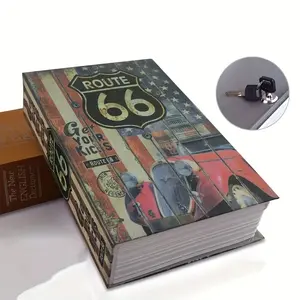 Secure Storage Box Designed to Look Like a Book, Featuring a Key Lock, Money Organizer Box. Ideal for Discreetly Storing Valuables Such As Coins, Jewelry, Cash, And Passports in Your for home Or Office