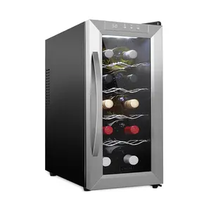 Schmécké 10-Bottle Thermoelectric Wine Cooler for Countertop Use - Stainless Steel Chiller with Digital Temperature Control and Quiet Operation