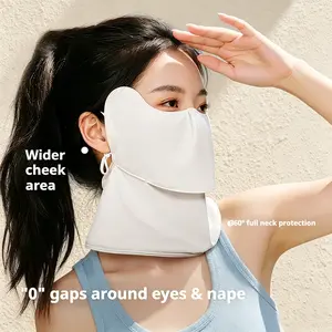 New ice silk sun protection face mask, magnetic, breathable, UV protection, sunshade, neck and eye protection, can be used for drinking water.
