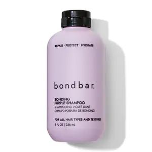 Bondbar Purple Brightening Shampoo for Blonde, Lightened & Gray Hair, Neutralizes Brassiness, Repairs, Protects, Hydrates, Vegan, CrueltyFree, 8 Fl. Oz