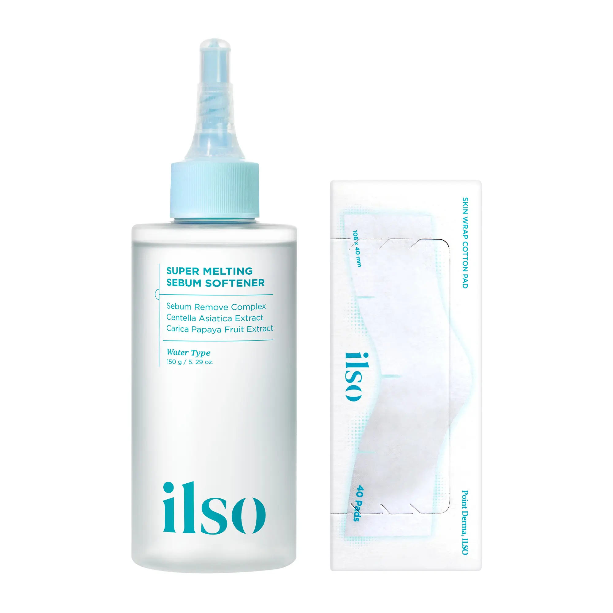 [ilso] Super Melting Sebum Softener - Blackhead Remover for Nose & Pore Care, Melts Clogged Pores Without Squeezing | 5.29 fl oz + 40 Toner Pads | Gentle for Oily & Sensitive Skin, Viral Korean Skincare