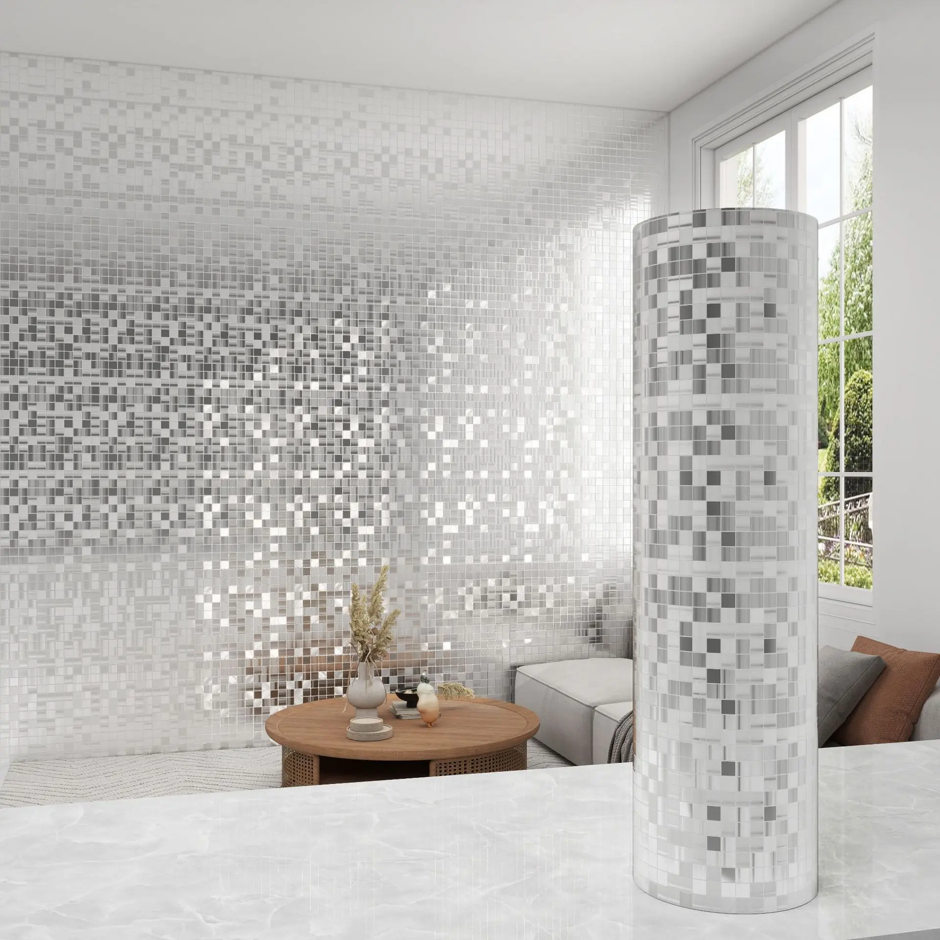 Self-Adhesive Wall Stickers, TV Background Decorative Wallpaper, Kitchen Bedroom Interior Walls 3D Metal Wallpaper, Waterproof Moisture-Proof Home DIY, Peel And Stick Wallpaper Designs
