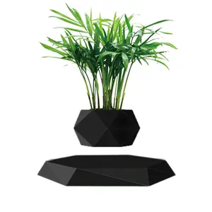 360° Rotating Magnetic Levitation Potted Plant Creative Floating Flower Pot Home Decor Festival Gift
