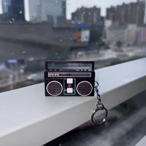 1 minute retro mini recorder keychain fun singing music playing keychain couple friend gift