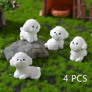 4pcs Cute mini dog dashboard decoration, car interior display accessories, Car Interior Accessory