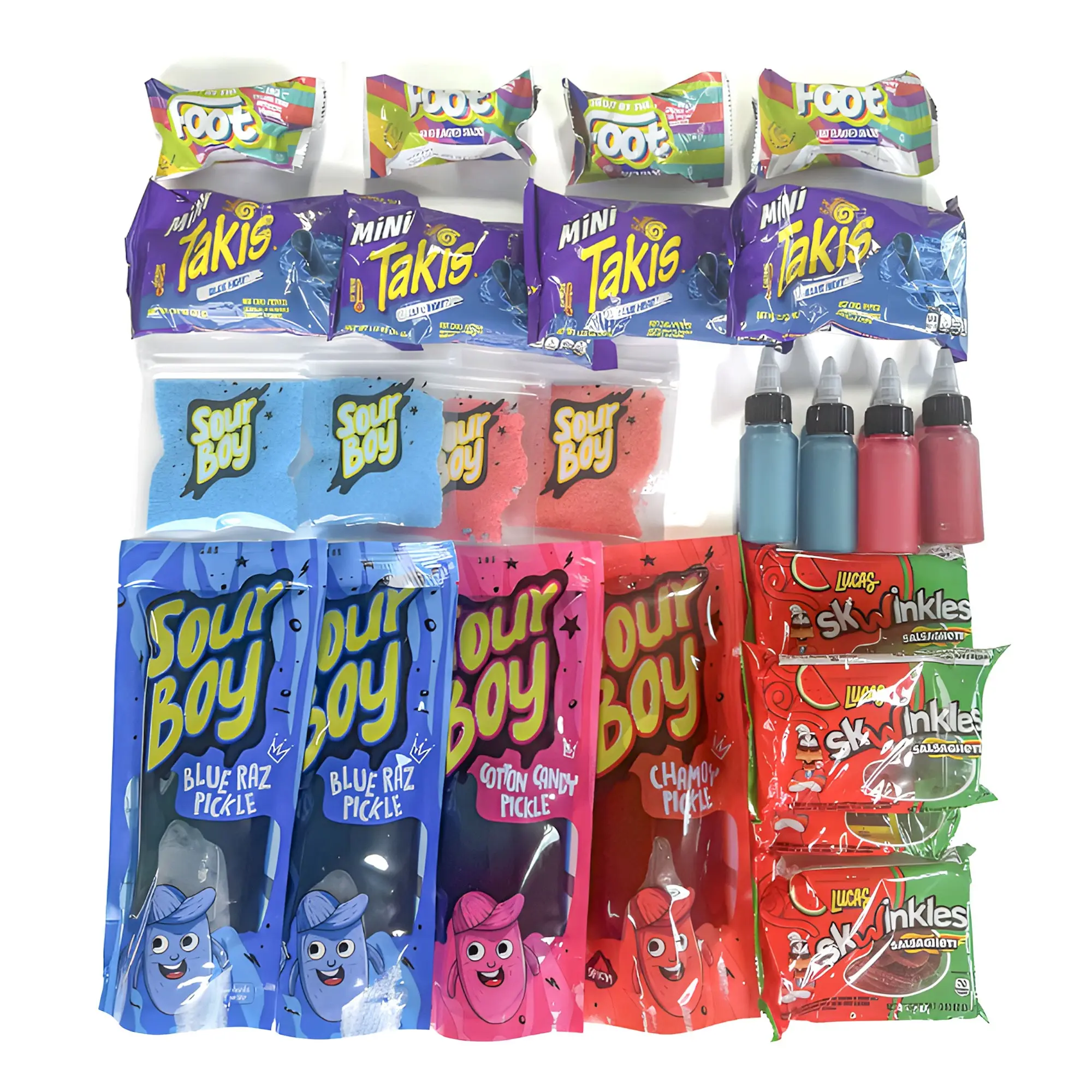 Four Family Pack Blue Raspberry/Cotton Candy/Chamoy Pickle Kit