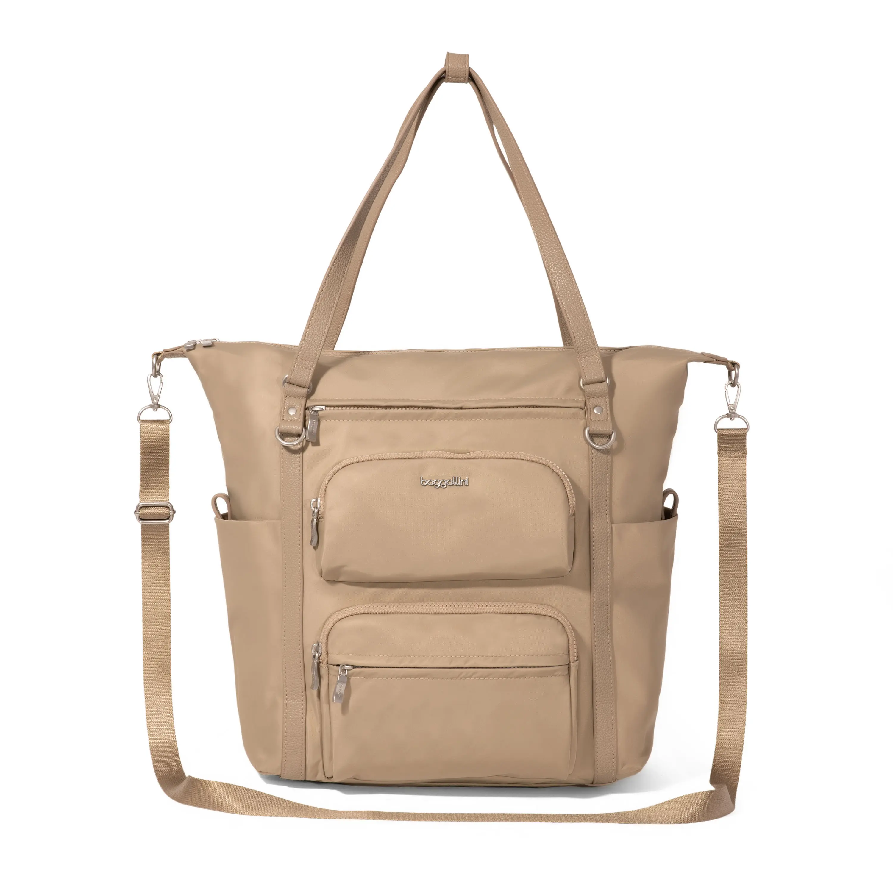 baggallini Women's Nolita Convertible Crossbody Tote Travel Laptop Backpack