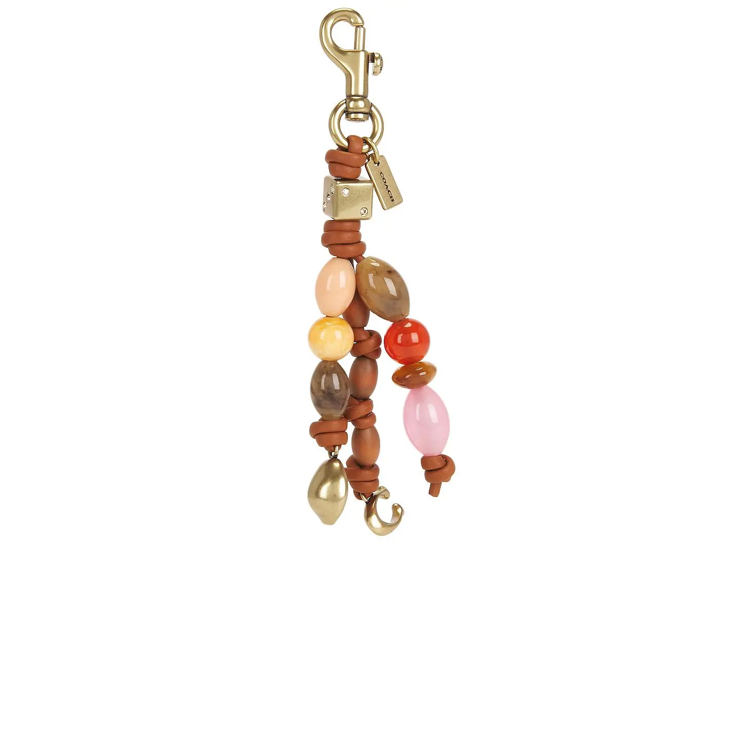 Coach Beaded Cluster Bag Charm in Pink