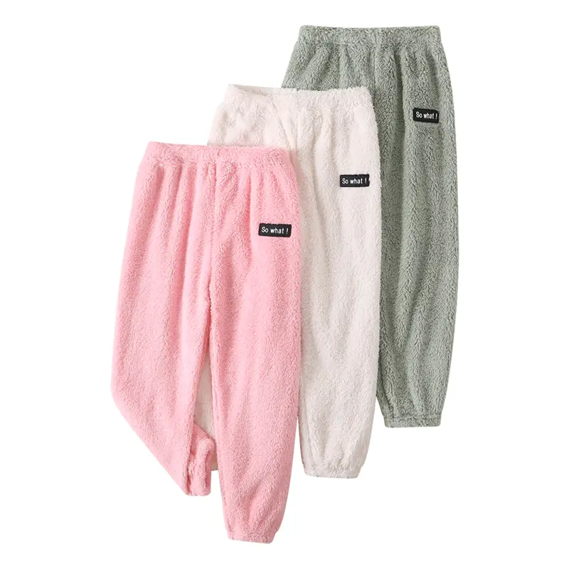 #backtoschool Girls' 3-Piece Fleece Lined Pants, Polyester Autumn-Winter Warm Plush Bottoms, 7-8y Alphabet Solid Color Casual Holiday Halloween Costume (3-12y Sizing Available), Machine Washable