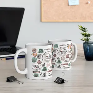 Positive Affirmation Coffee Mug, Cute Inspirational Ceramic Mug, Affirmation Coffee Mug, White Coffee Mug, Inspirational Mug, Self Love Affirmation, Daily Affirmations Coffee Mug