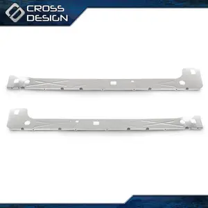 CROSSDESIGN Pair of Chrome Trim Inner Rocker Metal Panels, Vehicle Replacement Parts for 99-07 Extended Cab GMC Sierra 1500 & Chevy Silverado Truck