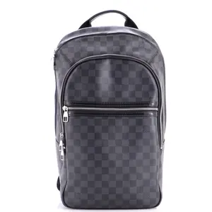Pre-owned Louis Vuitton Canvas Coated Backpacks Michael NM Backpack Damier Graphite by Rebag
