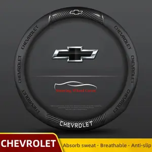 For Chevrolet Cruze Bolt Aveo Spark Onix capti Cavalier Carbon fiber Suede Microfiber Car Steering Wheel Cover Auto Accessories