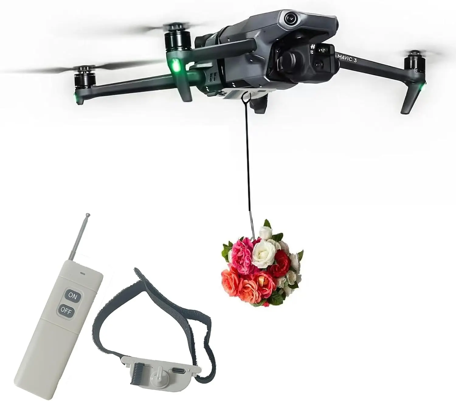 Universal Drone Airdrop System, Release Device, Payload Clip, Airdropper| Fish Bait Delivery Device , Drone Accessories,Compatible with DJI Mini 5/4 Pro, Mini 3/2, Air 2/2S/3, Mavic 3/2 & Spark