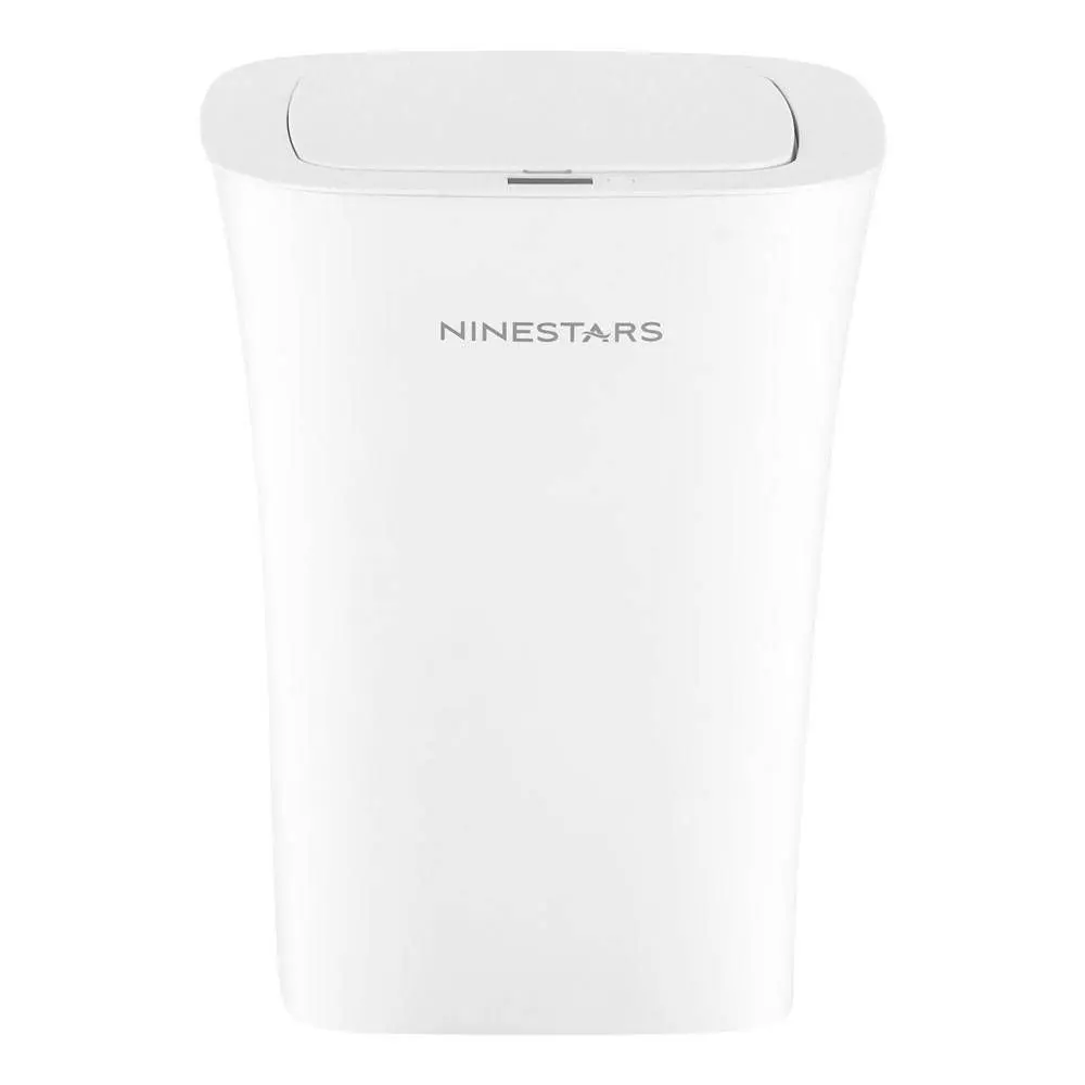 Nine Stars 10L/2.6gal Motion Sensor and Water Resistant Trash Can White
