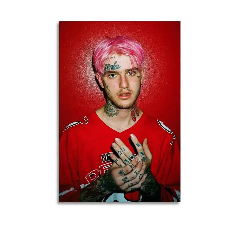Lil Peep Art Painting Decorative Classic Poster Art Wall Art Oil Painting Art Canvas Poster Decorative Painting Porch Living Room Art Decoration Wall Art Print Photo Wood