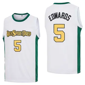 #5 Anthony Edwards Jersey Holy Spirit Prep High School Basketball Jerseys Stitched