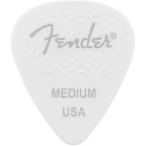 Genuine Fender Wavelength 351 Guitar Picks (6 Pack) MEDIUM - WHITE