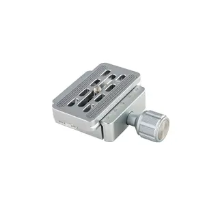 Leofoto LSK-50 Silver 50mm Screw-Knob Dual Clamp for Shooting/Hunting | Arca + Picatinny