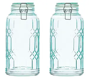 10 Strawberry Street Set of 2 Bleeker Glass Canister, Large
